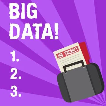 Handwriting text writing Big Data. Concept meaning extremely large sets that  Stock Illustration