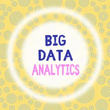 Handwriting text writing Big Data Analytics. Concept meaning The process of Stock Illustration