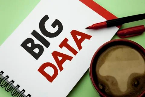 Handwriting text writing Big Data. Concept meaning Huge Data Information Tech 写真素材
