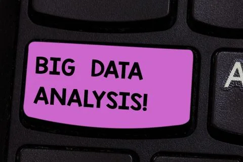 Handwriting text writing Big Data Analysis. Concept meaning complex process of Stock Photos