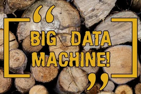 Handwriting text writing Big Data Machine. Concept meaning describes any Stock Photos