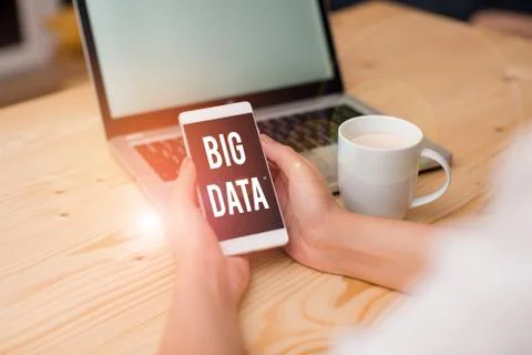 Handwriting text writing Big Data. Concept meaning sets that so complex that Stock Photos