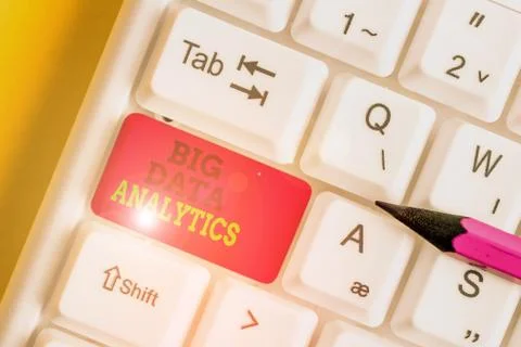 Handwriting text writing Big Data Analytics. Concept meaning The process of 写真素材