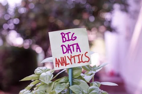 Handwriting text writing Big Data Analytics. Concept meaning The process of Fotos de archivo