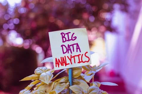 Handwriting text writing Big Data Analytics. Concept meaning The process of Foto stock