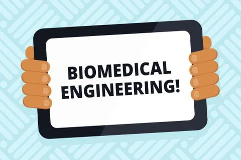 Handwriting text writing Biomedical Engineering. Concept meaning advances kno Stock Illustration