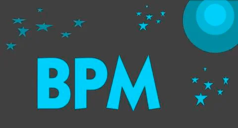Handwriting text writing Bpm. Concept meaning Discipline of improving a business Stockillustratie