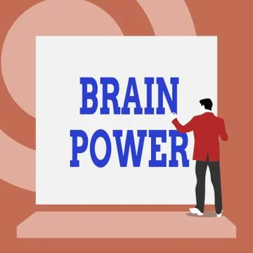 Handwriting text writing Brain Power. Concept meaning Ability to comprehend To イラスト素材