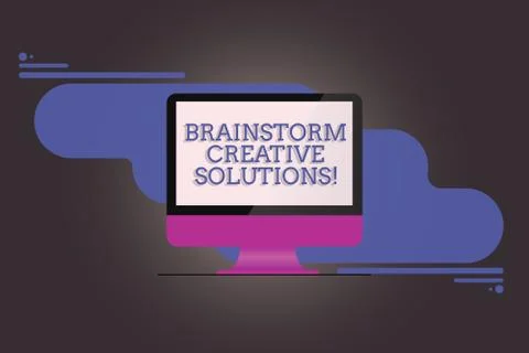 Handwriting text writing Brainstorm Creative Solutions. Concept meaning 스톡 일러스트