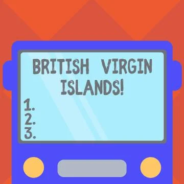 Handwriting text writing British Virgin Islands. Concept meaning British Stock-Illustration