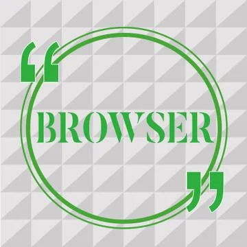 Handwriting text writing Browser. Concept meaning Computer program Graphical Stock Illustration