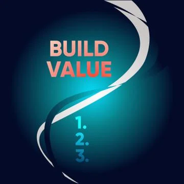 Handwriting text writing Build Value. Concept meaning efficient enough way that Stock Illustration