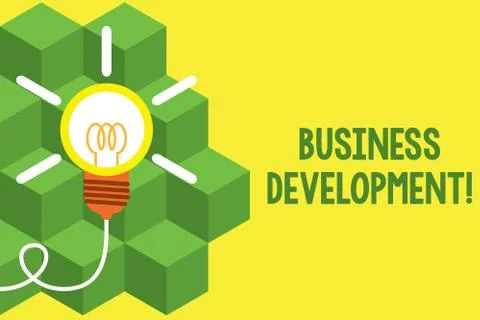 Handwriting text writing Business Development. Concept meaning Implement Growth Illustrazione stock