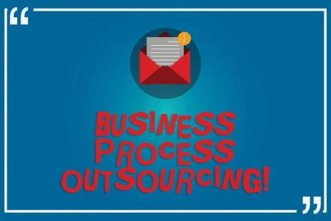 Handwriting text writing Business Process Outsourcing. Concept meaning Stock Illustration