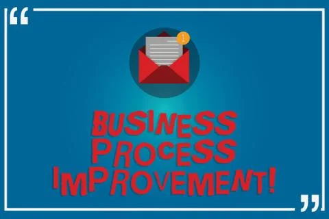 Handwriting text writing Business Process Improvement. Concept meaning optimize Illustrazione stock