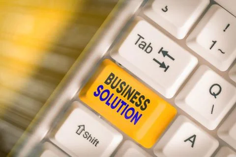 Handwriting text writing Business Solution. Concept meaning Services that 스톡 사진