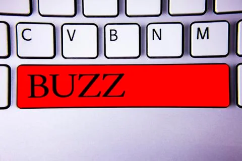 Handwriting text writing Buzz. Concept meaning Hum Murmur Drone Fizz Ring Sib Stock Photos