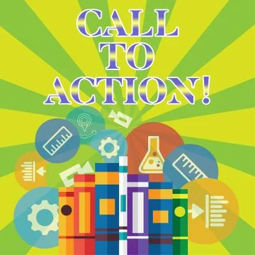 Handwriting text writing Call To Action. Concept meaning Encourage Decision Move Stock Illustration