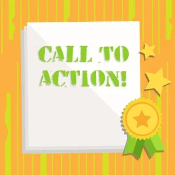 Handwriting text writing Call To Action. Concept meaning most important part  Stock Illustration