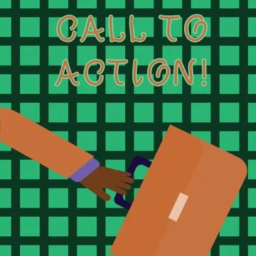 Handwriting text writing Call To Action. Concept meaning most important part  Stock Illustration