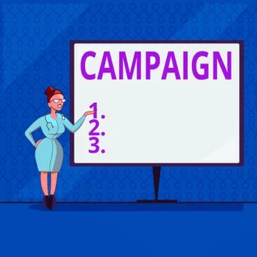 Handwriting text writing Campaign. Concept meaning connected operations designed Stock Illustration