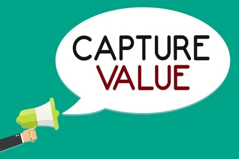 Handwriting text writing Capture Value. Concept meaning Customer Relationship 스톡 일러스트