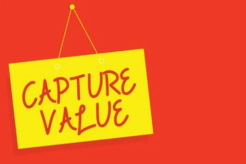 Handwriting text writing Capture Value. Concept meaning Customer Relationship 스톡 일러스트
