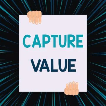 Handwriting text writing Capture Value. Concept meaning Customer Relationship 스톡 일러스트