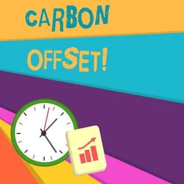 Handwriting text writing Carbon Offset. Concept meaning Reduction in emissions Illustrazione stock