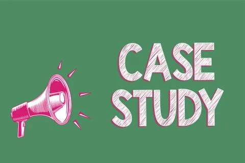 Handwriting text writing Case Study. Concept meaning A subject matter to be Illustrazione stock