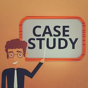 Handwriting text writing Case Study. Concept meaning analysis and a specific Stock Illustration