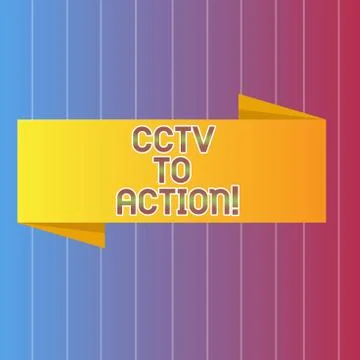 Handwriting text writing Cctv In Action. Concept meaning Selfcontained Stock Illustration