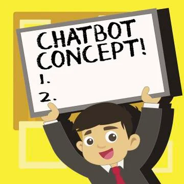 Handwriting text writing Chatbot Concept. Concept meaning Virtual assistant Ilustración de archivo