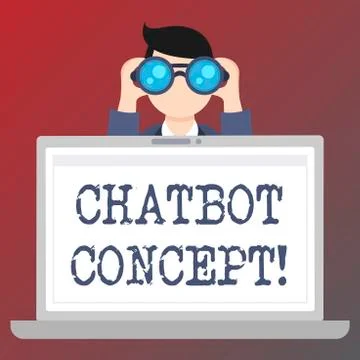 Handwriting text writing Chatbot Concept. Concept meaning Virtual assistant Ilustración de archivo