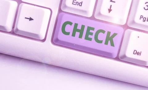 Handwriting text writing Check. Concept meaning Mark Click on a box in order to Stock Photos