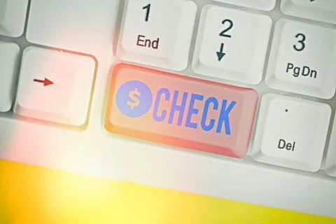 Handwriting text writing Check. Concept meaning Mark Click on a box in order to Stock Photos