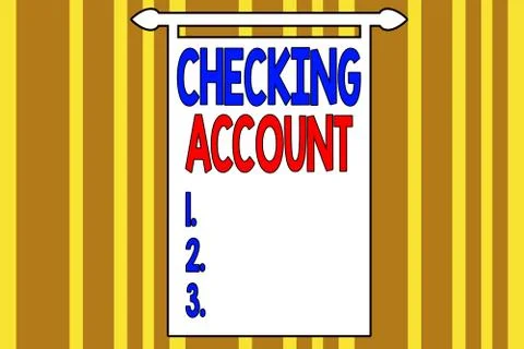 Handwriting text writing Checking Account. Concept meaning bank account that イラスト素材