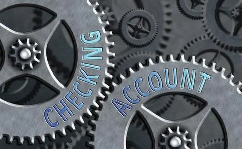 Handwriting text writing Checking Account. Concept meaning transactional bank Stock Illustration