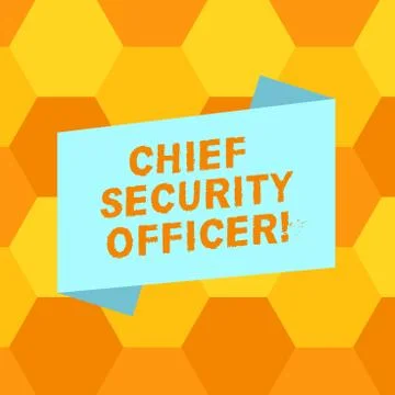 Handwriting text writing Chief Security Officer. Concept meaning analysisages an 스톡 일러스트