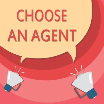 Handwriting text writing Choose An Agent. Concept meaning Choose someone who Ilustração Stock