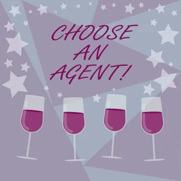 Handwriting text writing Choose An Agent. Concept meaning Choose someone who Ilustração Stock