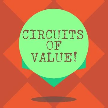 Handwriting text writing Circuits Of Value. Concept meaning system is being Stock Illustration
