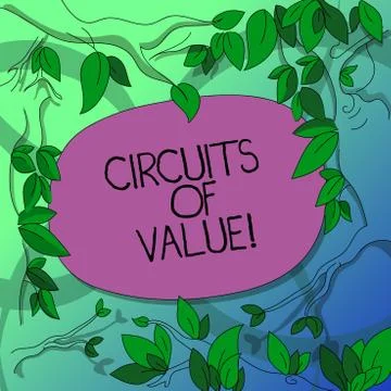Handwriting text writing Circuits Of Value. Concept meaning system is being Stock Illustration