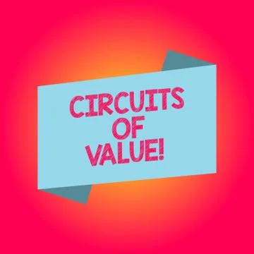 Handwriting text writing Circuits Of Value. Concept meaning system is being Stock Illustration