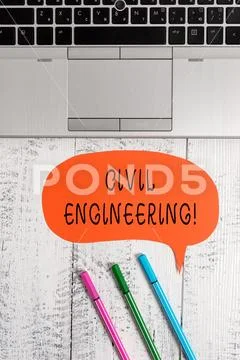 Handwriting text writing Civil Engineering. Concept meaning Planning Design Stock Photos