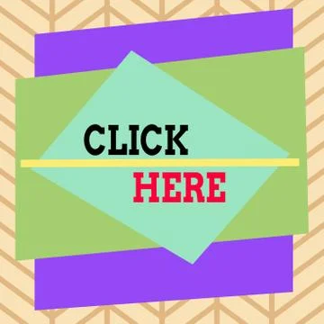 Handwriting text writing Click Here. Concept meaning carry out a computer Illustrazione stock