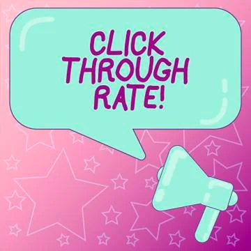 Handwriting text writing Click Through Rate. Concept meaning proportion of 스톡 일러스트
