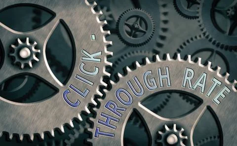 Handwriting text writing Click through Rate. Concept meaning number of clicks 스톡 일러스트