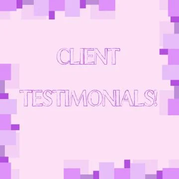 Handwriting text writing Client Testimonials. Concept meaning Customer Personal 스톡 일러스트
