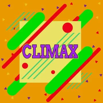 Handwriting text writing Climax. Concept meaning the highest or most intense Illustration